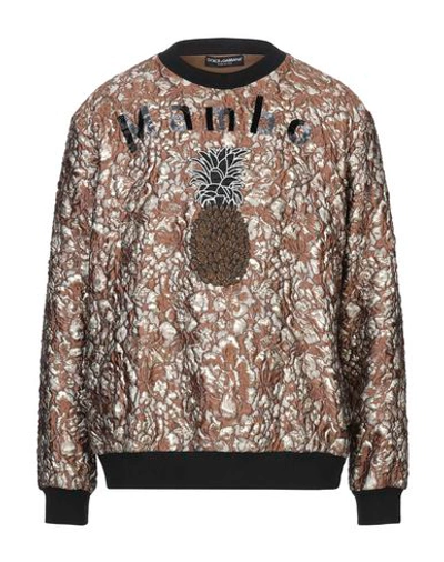 Dolce & Gabbana Sweatshirts In Beige