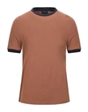 Giorgio Armani T-shirts In Brown