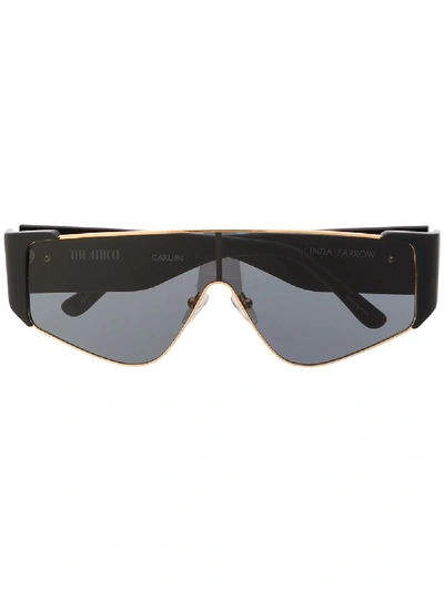 Attico X The  Oversized-frame Sunglasses In Black