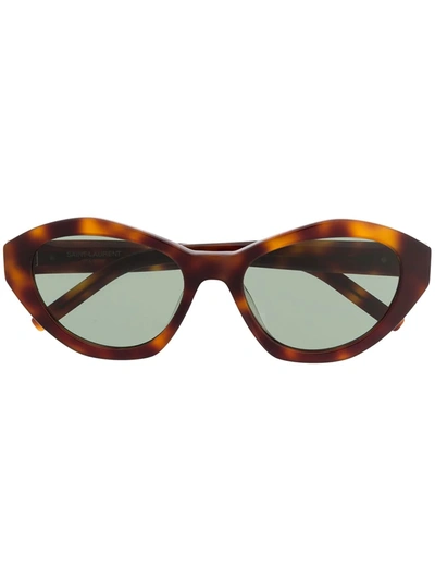 Saint Laurent Sl M60 Cat-eye Frame Tortoiseshell Sunglasses In Brown