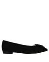 Sergio Rossi Ballet Flats In Black