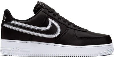 Pre-owned Nike  Air Force 1 Low Reverse Stitch Black In Black/wolf Grey-white