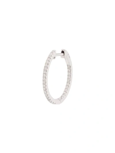 Jacquie Aiche 14kt White Gold Diamond Hoop Earring In Metallic