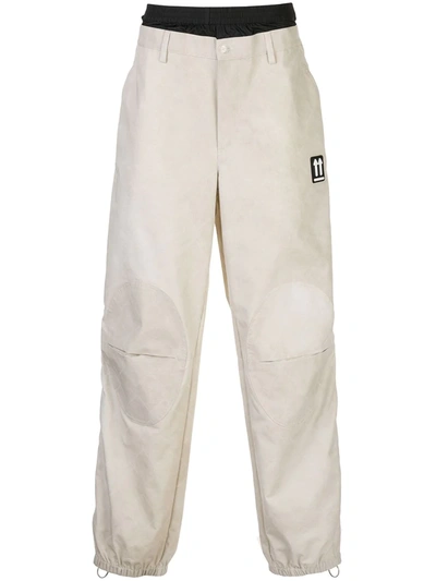 Off-white Wide-leg Trousers In Neutrals