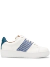 Agnona Stitch Detail Sneakers In White