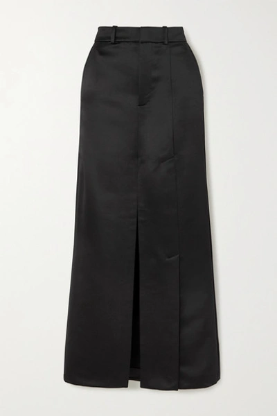 A.w.a.k.e. Pant Skirt With Side And Frontal Slits In Black