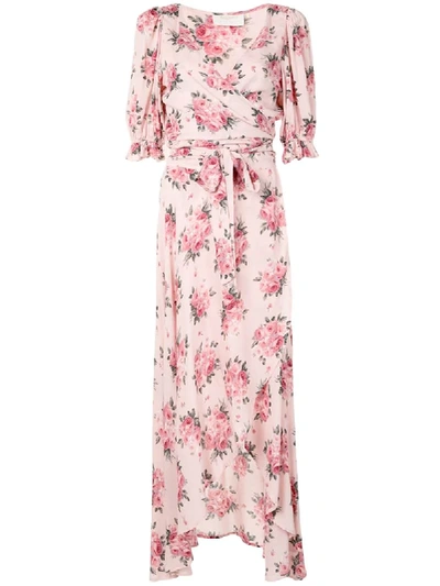 Auguste Roselle Isobel Jacquard Maxi Dress In Pink