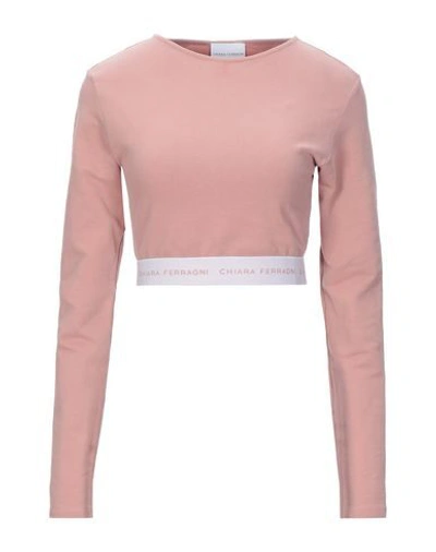 Chiara Ferragni Sweatshirts In Pale Pink