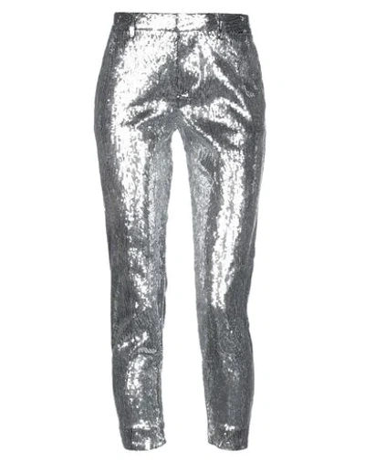 Dsquared2 Cropped Pants In Silver
