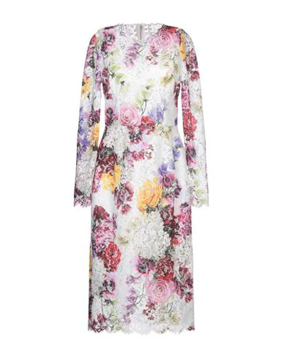 Dolce & Gabbana Midi Dresses In White