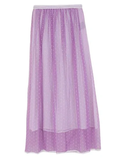 Burberry Long Skirts In Light Purple