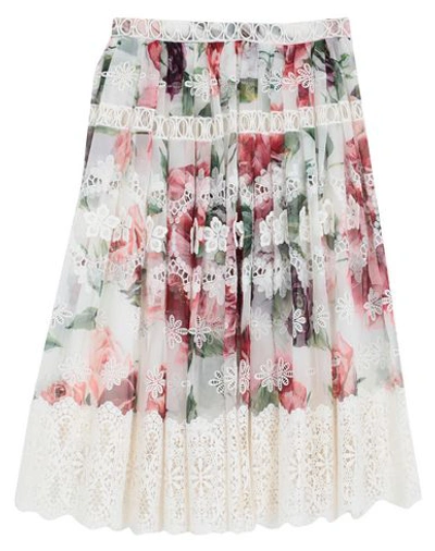 Dolce & Gabbana Midi Skirts In Ivory