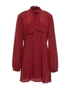 Saint Laurent Short Dresses In Red
