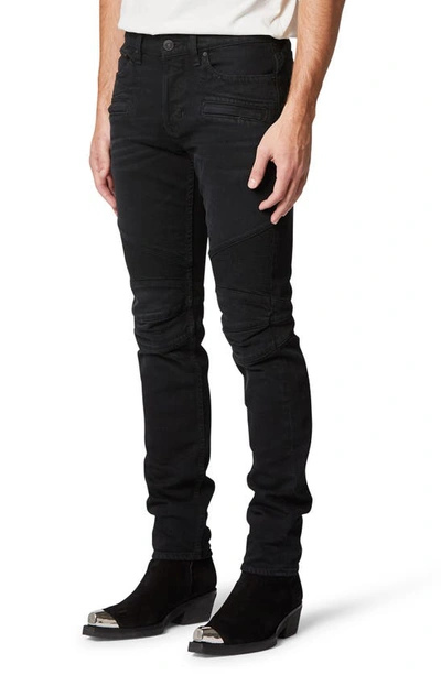 Hudson Men's The Blinder V2 Skinny Leather Biker Jeans In Black