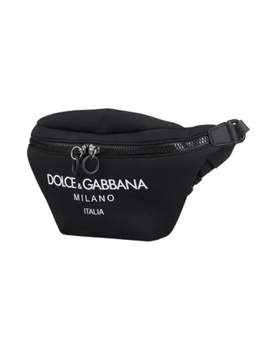 Dolce & Gabbana Man Belt Bag Black Size - Polyamide, Polyurethane, Calfskin, Nylon, Elastane
