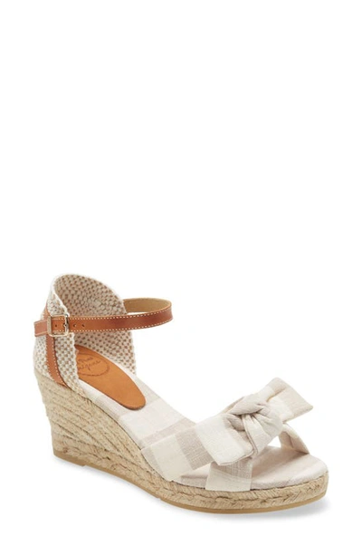 Toni Pons Carina Wedge Espadrille Sandal In Stone Fabric