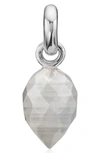 Monica Vinader Fiji Bud Teardrop Enhancer In Silver/ Moonstone