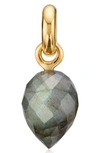 Monica Vinader Fiji Bud Gemstone Enhancer In Yellow Gold/ Labradorite