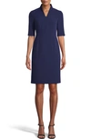 Anne Klein Zip Front Sheath Dress In Distant Mountain