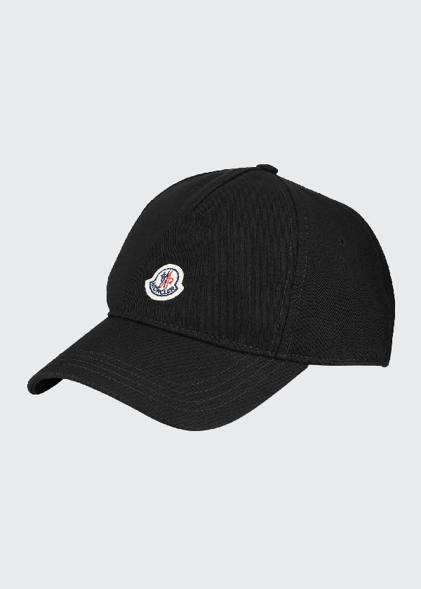 moncler logo patch cap