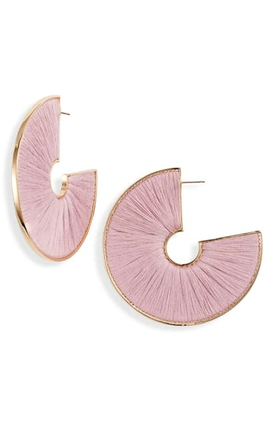 Mignonne Gavigan Fiona Mega Hoop Earrings In Pink/ Rosegold