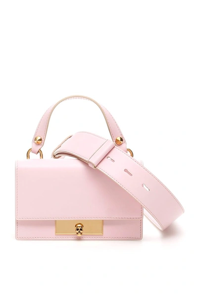 Alexander Mcqueen Skull Lock Mini Bag In Rose Bud