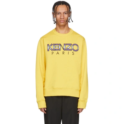 Kenzo Paris Crewneck Sweatshirt In Lemon
