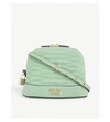 Sandro Thelma Suede Shoulder Bag In Light Green
