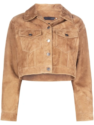 Giuseppe Zanotti Oversized Cropped Jacket In Neutrals