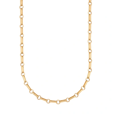 Laura Lombardi Bar Chain Necklace In Gold Plated Brass