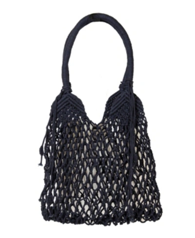 Area Stars Macrame Medium Tote In Navy