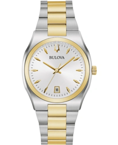 Bulova Women's Surveyor Two-tone Stainless Steel Bracelet Watch 34mm, Created For Macy's In Two Tone