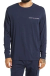 Tommy Hilfiger Premium Flex Long Sleeve Pajama T-shirt In Dark Navy