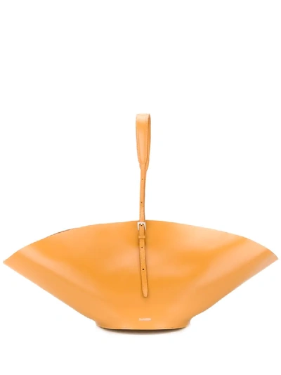 Jil Sander 'sombrero' Small Leather Shoulder Bag In Neutrals