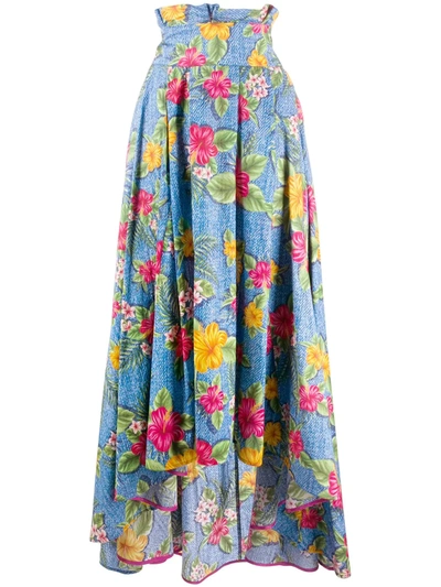Ultràchic Floral Print Maxi Skirt In Multicolor