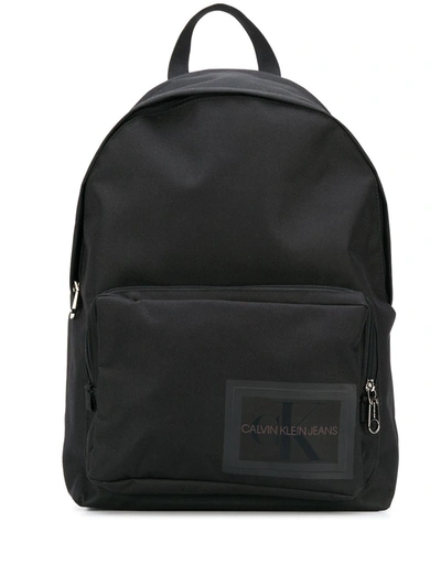 Calvin Klein Jeans Est.1978 Logo Patch Backpack In Black