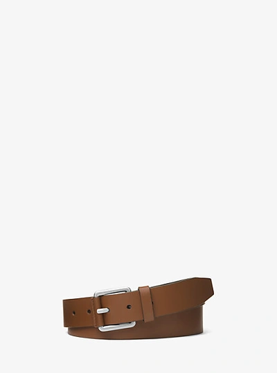 Michael Kors Leather Belt In Brown