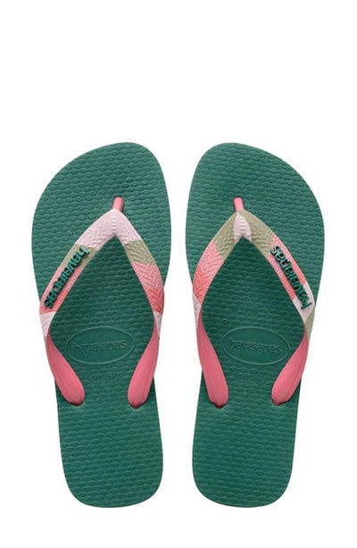 Havaianas Women's Top Verano Flip Flop Sandals Women's Shoes In Green Leaf