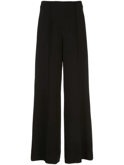 L Agence London Wide Leg Trousers In Black