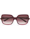 Cartier C Décor Square-frame Sunglasses In Red