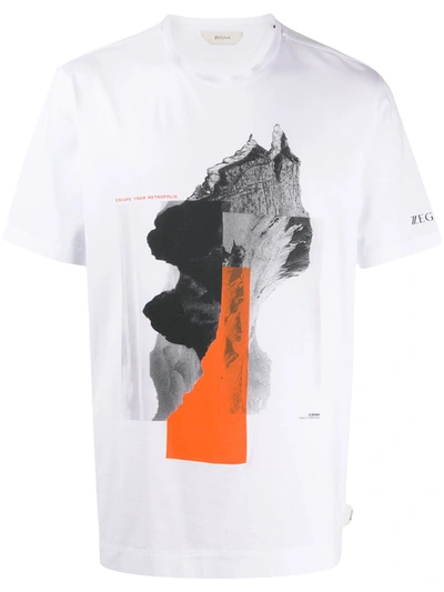 Z Zegna Graphic-print Cotton T-shirt In White