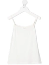La Perla Kids' Satin-trimmed Cami Top In White
