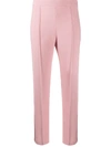 Hebe Studio Pinched Cropped Trousers In Pink