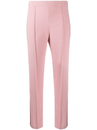 Hebe Studio Pinched Cropped Trousers In Pink