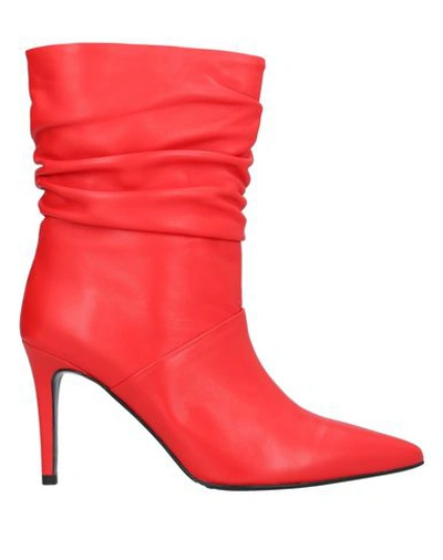 Atos Lombardini Ankle Boots In Red