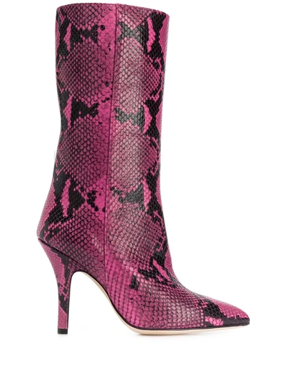 Paris Texas Pink Python -printed Boot In Fuchsia