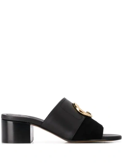 Chloé Sandals In Black Leather