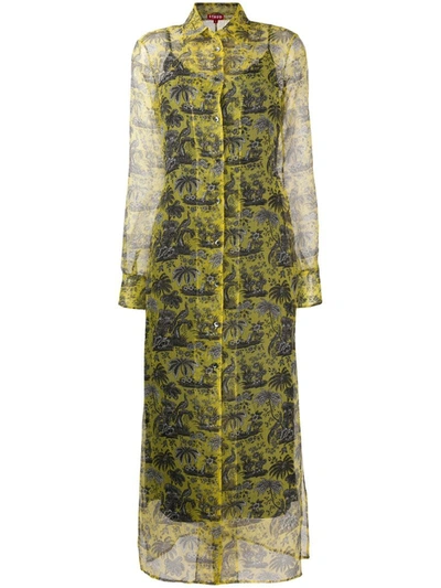 staud sheer maxi dress Staud Calluna Maxi Dress