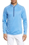Vineyard Vines Sankaty Stripe Half Zip Performance Pullover In Ocean Breeze