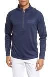 Vineyard Vines Sankaty Stripe Half Zip Performance Pullover In Blue Depth